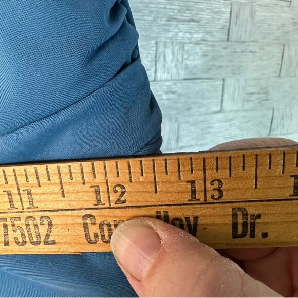 Shapermint Essentials Knot-Front Swimsuit Dress aqua modest beach summer coastal - Picture 7 of 10